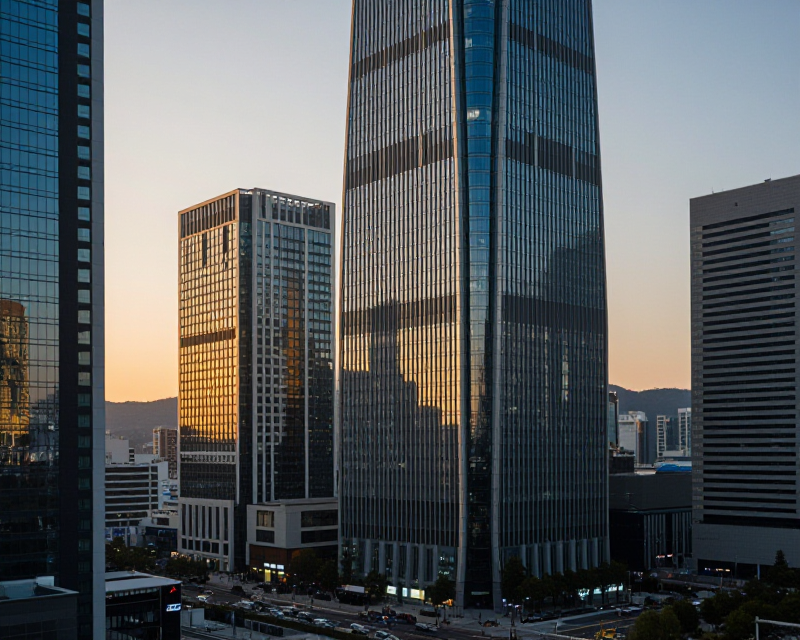 Seoul Financial District at Golden Hour