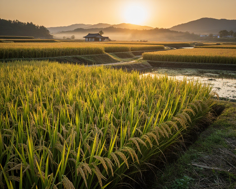 Peaceful Korean Rural Landscape