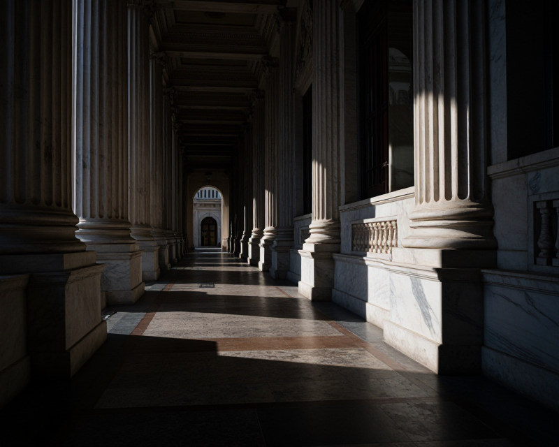 Shadowy Capitol Hallway