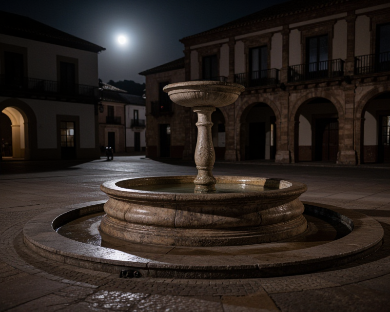 Melancholic Spanish Plaza