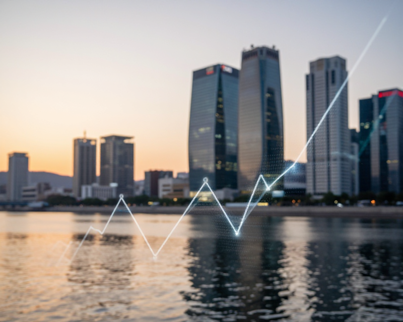 Seoul Financial District at Sunset