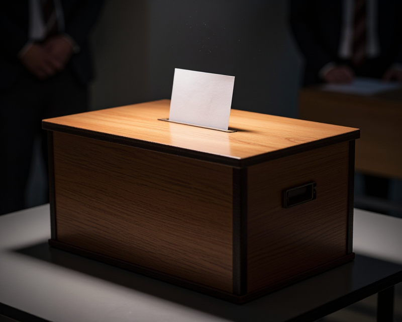 Symbolic Empty Ballot Box