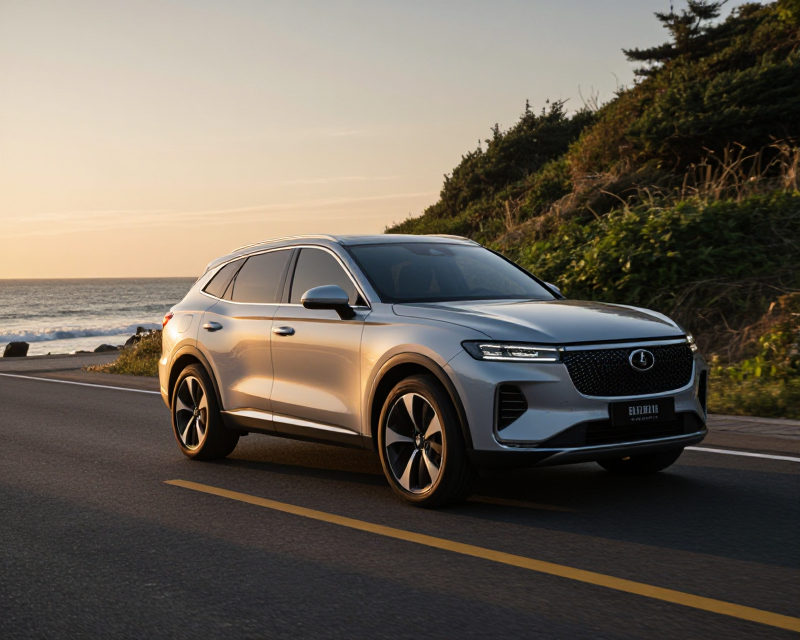 Cinematic Modern SUV in South Korea