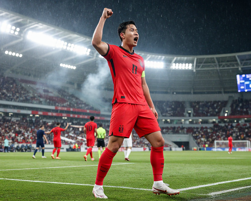 Celebrating Victory in the Rain