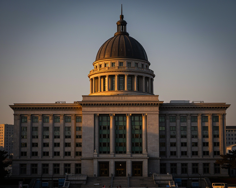 National Assembly Building at Sunset